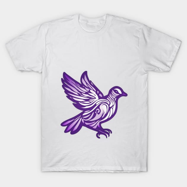 Majestic Purple Dove Artwork No. 950 T-Shirt by cornelliusy